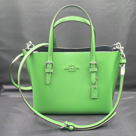 Coach Mollie Tote Bag 25 CV966 Kelly Green - Picture 1 of 10